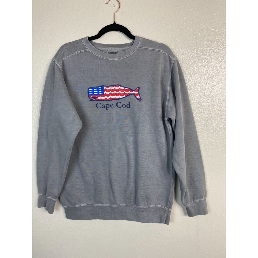 Comfort Colors Cape Cod Gray Sweatshirt Men Size Small Lounge Vacation Casual - Picture 15 of 16